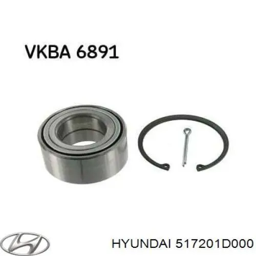 517201D000 Hyundai/Kia rolamento de cubo dianteiro