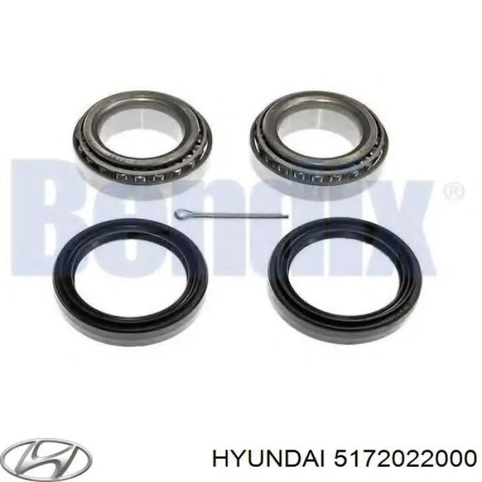 Купить 5172022000 Hyundai/Kia Подшипник передней ступицы