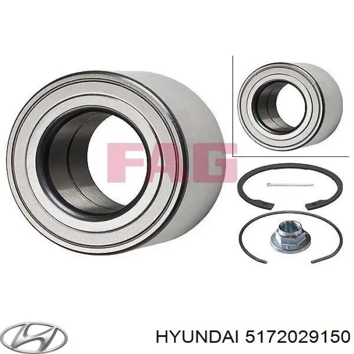 Комплект подшипника ступицы колеса Hyundai/Kia 5172029150 цена, от 16.70 USD