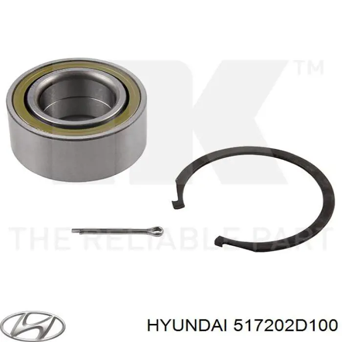 Ступичный подшипник передний Hyundai/Kia 517202D100