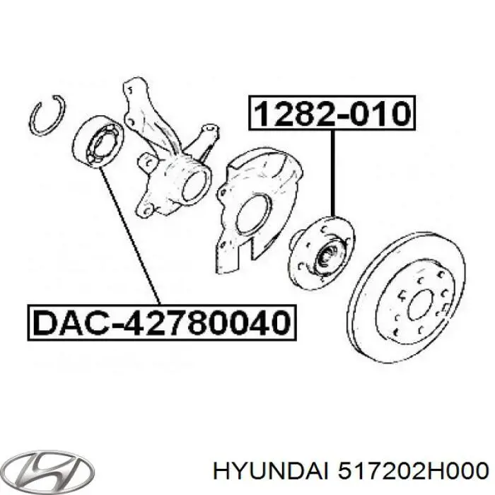 Подшипник ступицы 517202H000 Hyundai/Kia