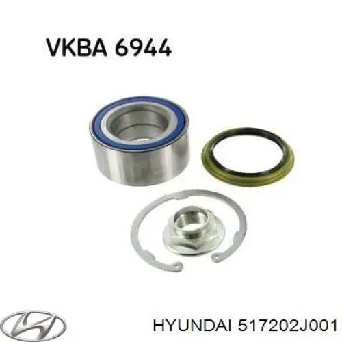 Купить 517202J001 Hyundai/Kia Подшипник передней ступицы