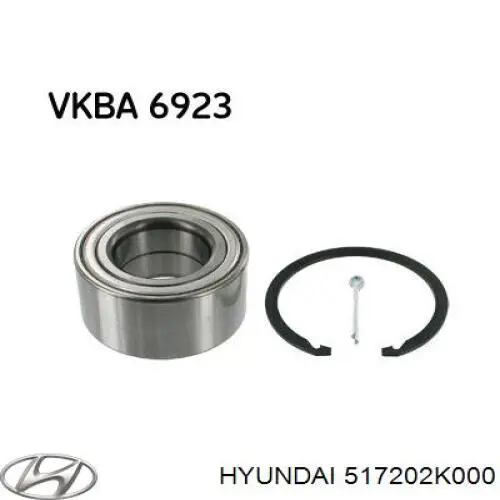 Подшипник ступицы 517202K000 Hyundai/Kia