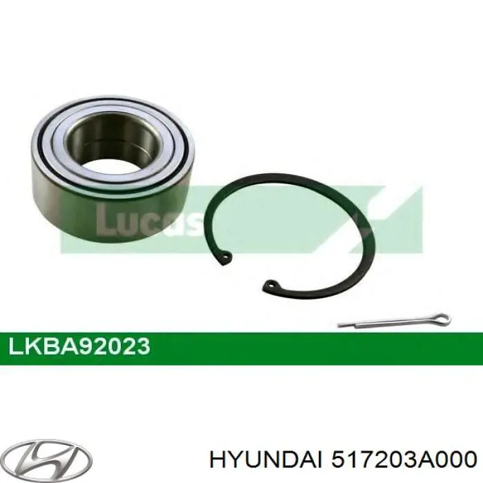 Купить 517203A000 Hyundai/Kia Подшипник передней ступицы