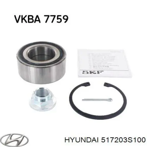 Купить 517203S100 Hyundai/Kia Подшипник передней ступицы