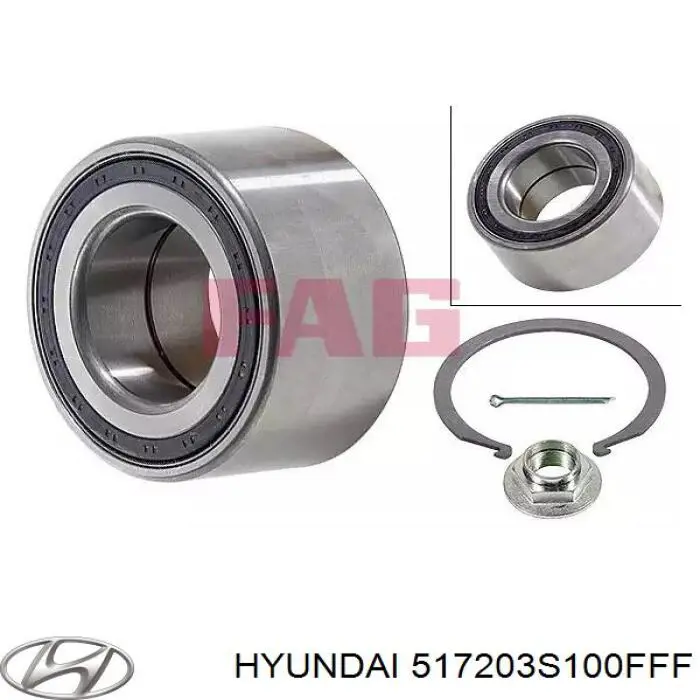 Комплект подшипника ступицы колеса Hyundai/Kia 517203S100FFF цена, от 38.78 USD