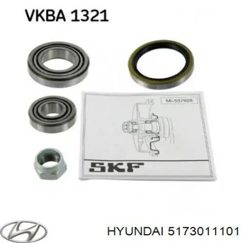 Купить 5173011101 Hyundai/Kia Подшипник ступицы задней наружный