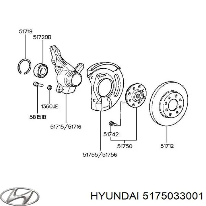 5175033001 Hyundai/Kia ступица передняя