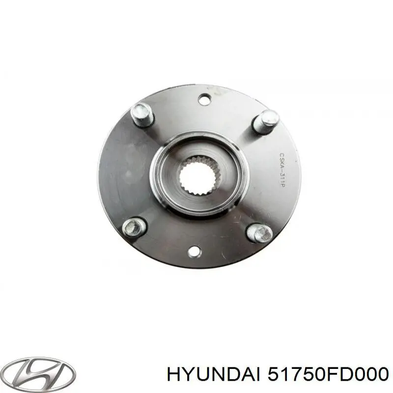 Cubo dianteiro 51750FD000 Hyundai/Kia