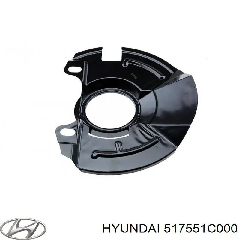 517551C000 Hyundai/Kia proteção do freio de disco dianteiro esquerdo