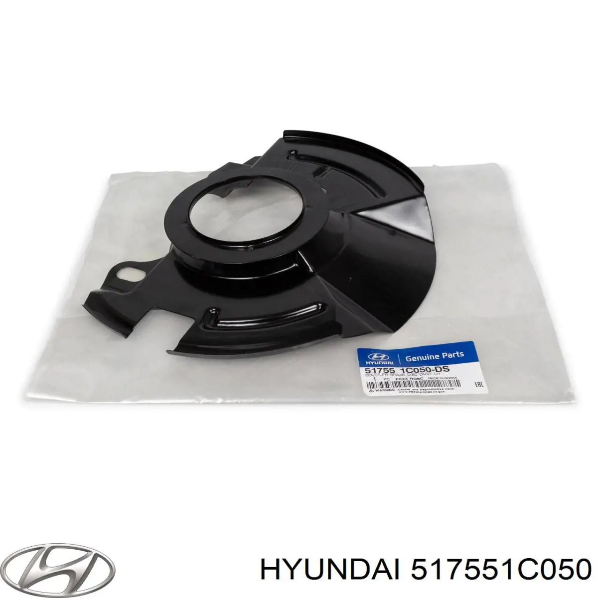 Chapa protectora contra salpicaduras, disco de freno delantero izquierdo 517551C050 Hyundai/Kia