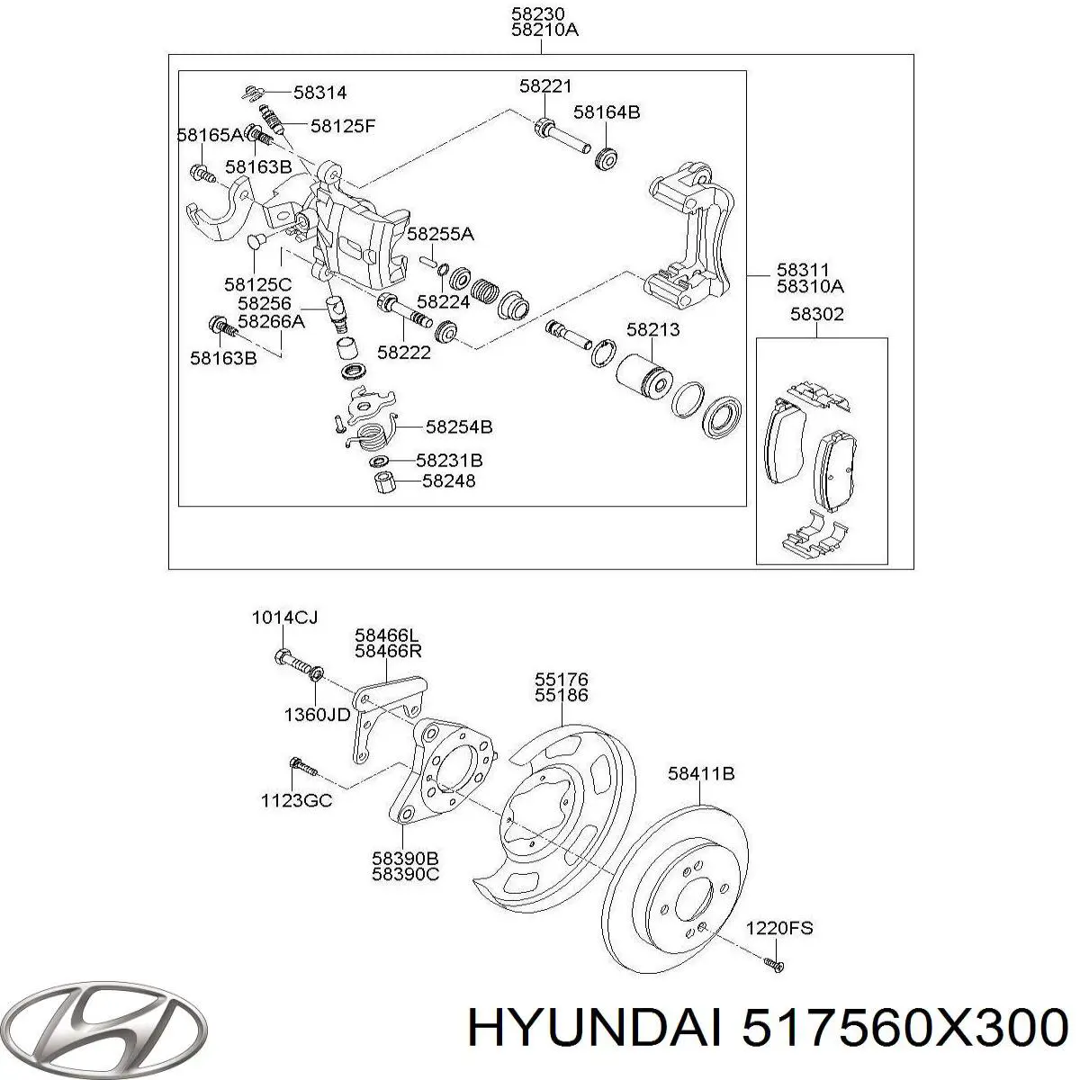 517560X300 Hyundai/Kia Пыльник тормозного диска переднего
