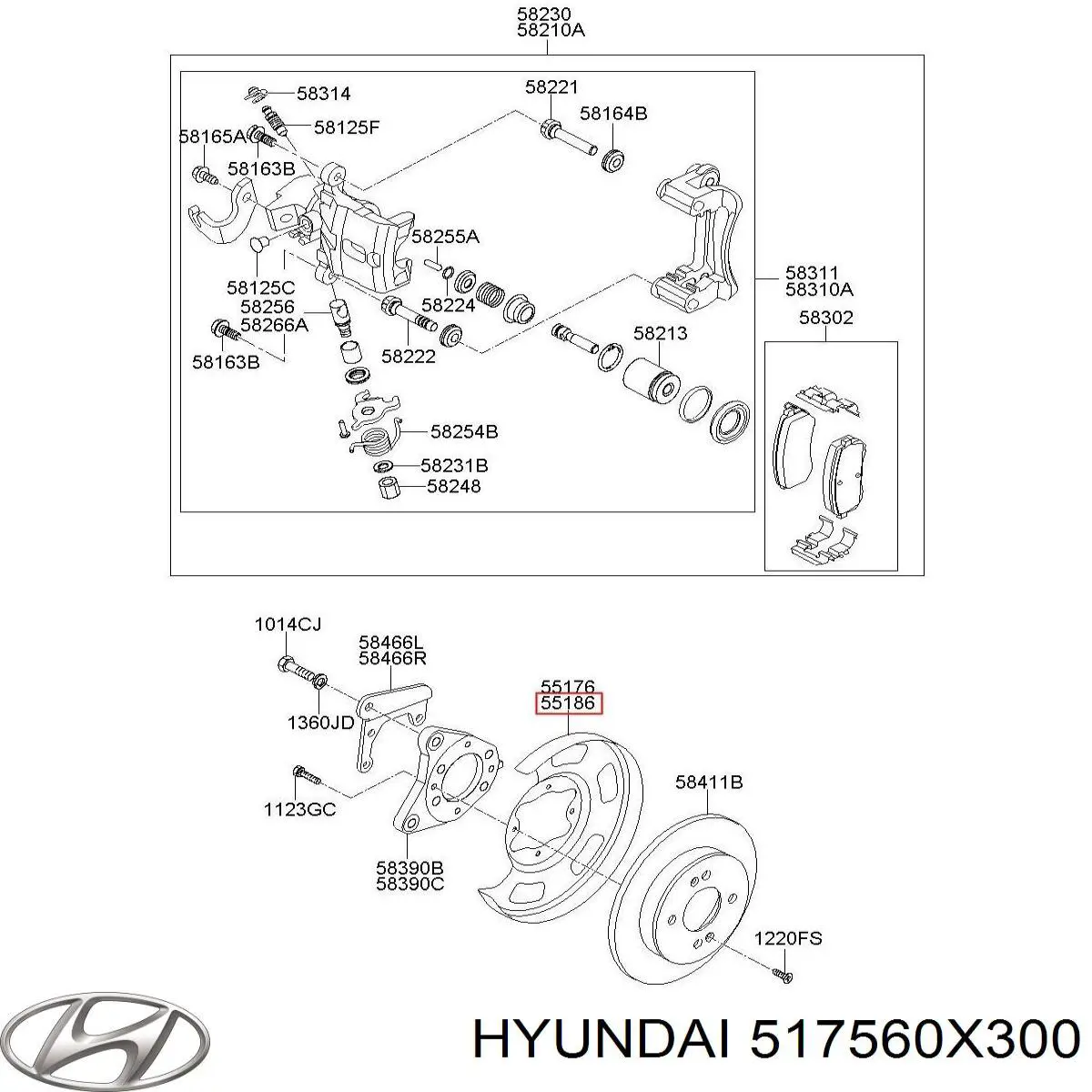 Щиток тормозного диска переднего Hyundai/Kia 517560X300 цена, от 16.38 USD