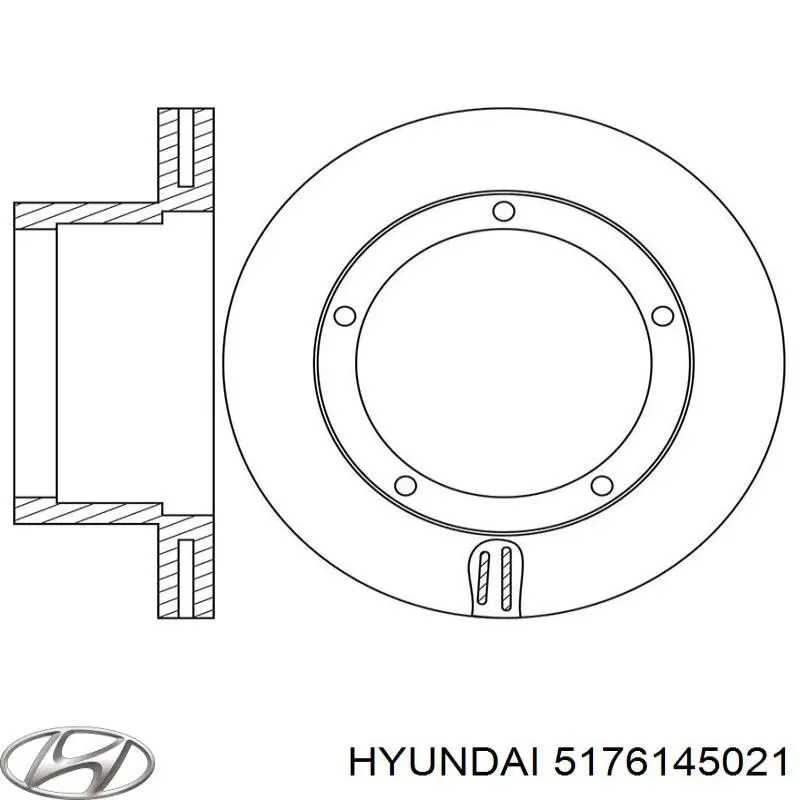 5176145021 Hyundai/Kia disco do freio dianteiro