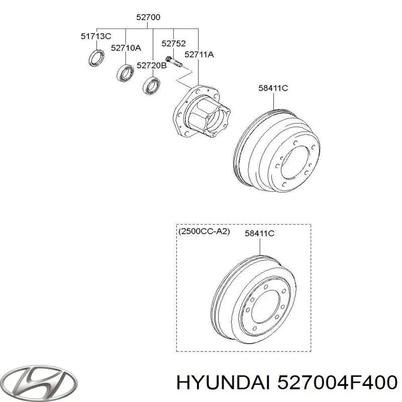 527004F400 Hyundai/Kia Ступица задняя