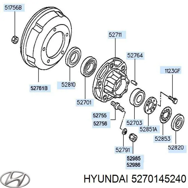 5270145240 Hyundai/Kia подшипник ступицы задней наружный