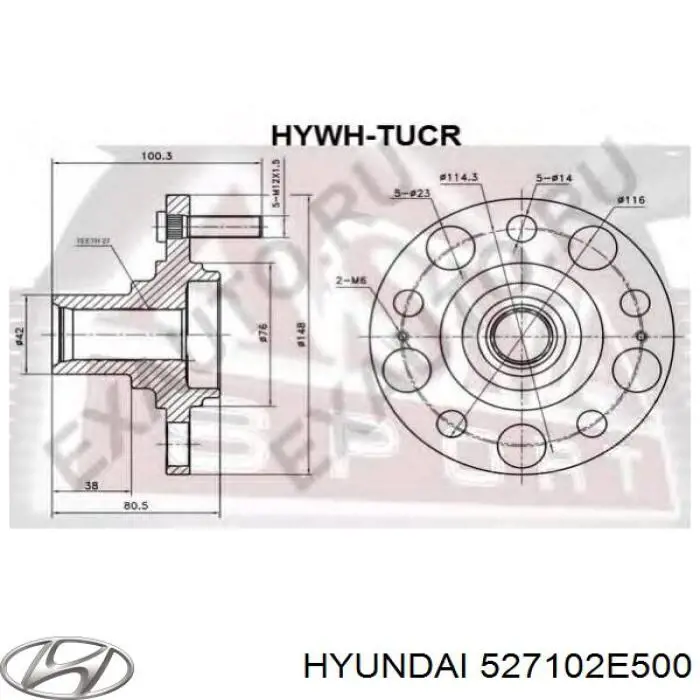 527102E500 Hyundai/Kia Ступица задняя