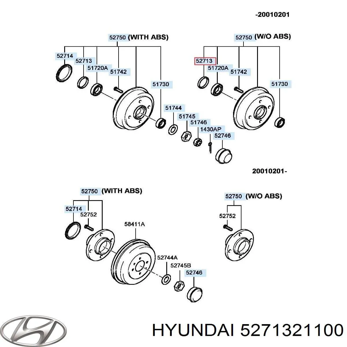 Сальник полуоси заднего моста Hyundai/Kia 5271321100 цена, от 1.55 USD