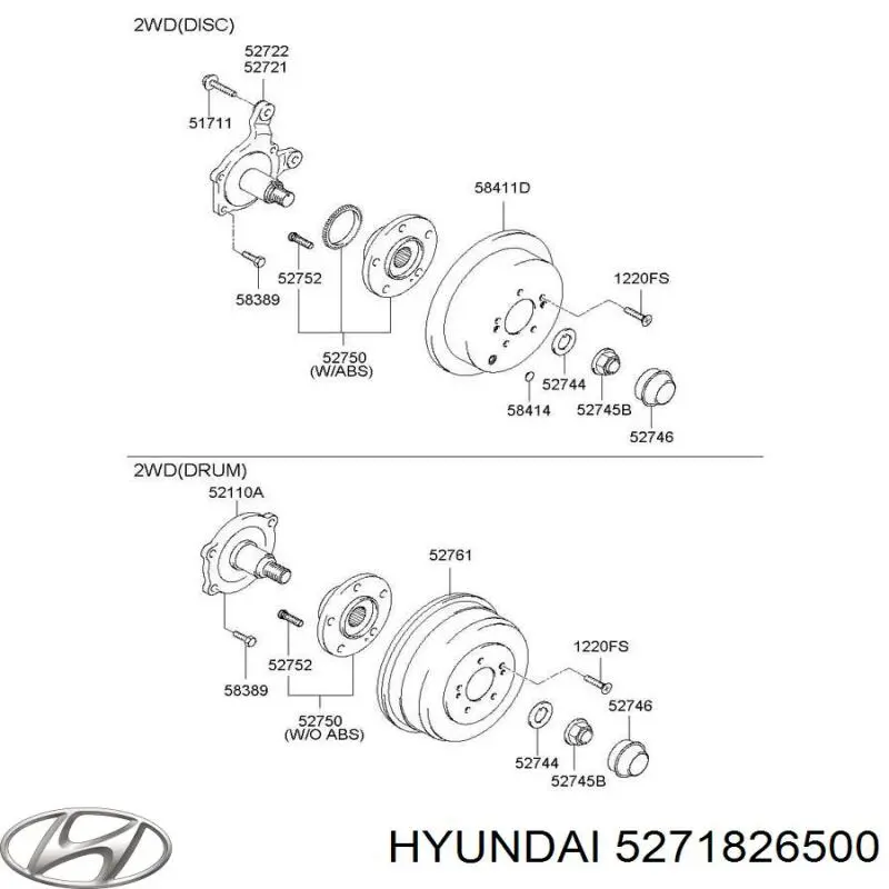 Кольцо стопорное подшипника задней полуоси на Hyundai Santa Fe I 