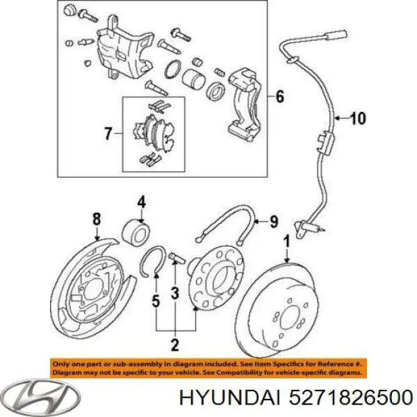Кольцо стопорное подшипника задней полуоси Hyundai/Kia 5271826500 цена, от 11.66 USD