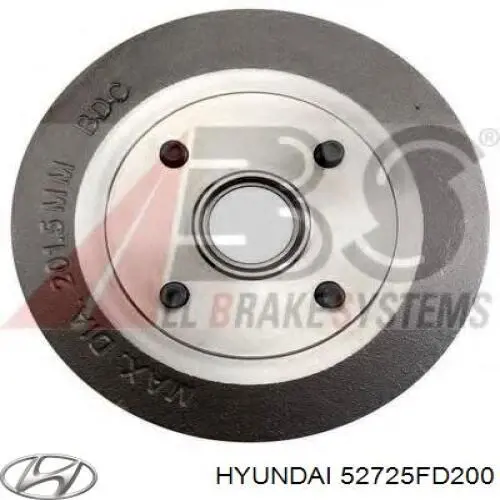 Тормозной барабан 52725FD200 Hyundai/Kia