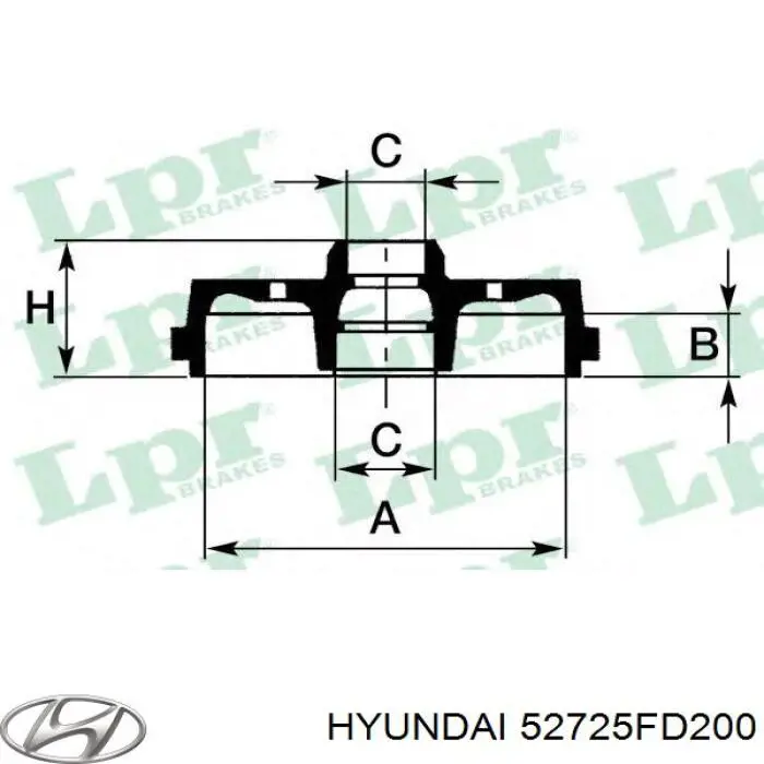 ADG04722 Blue Print Тормозной барабан