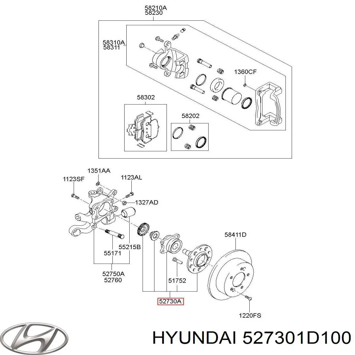 527301D100 Hyundai/Kia Ступица задняя