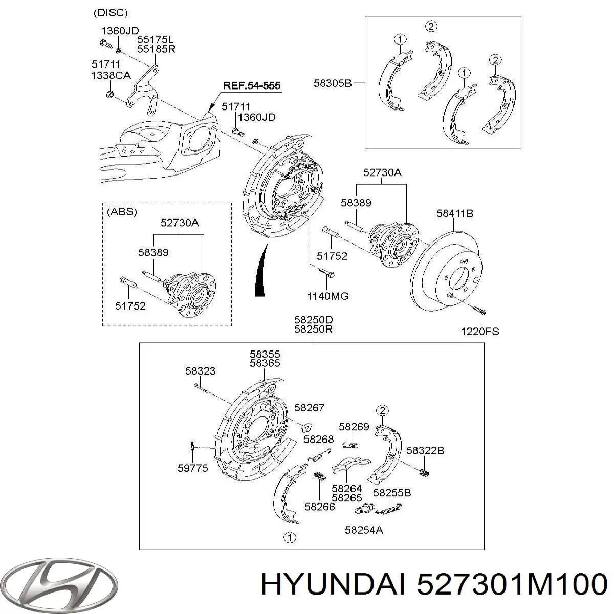 52730-1M100 Hyundai/Kia ступица задняя