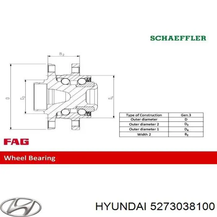 Купить 5273038100 Hyundai/Kia Задняя шпиндель