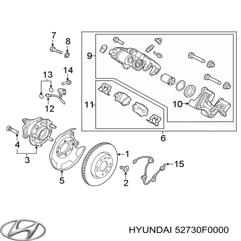 Ступица задняя 52730F0000 Hyundai/Kia