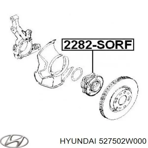 Купить 527502W000 Hyundai/Kia Задняя шпиндель