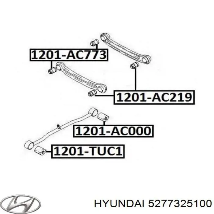 Внутренний сайлентблок заднего поперечного рычага Hyundai/Kia 5277325100 цена, от 1.94 USD