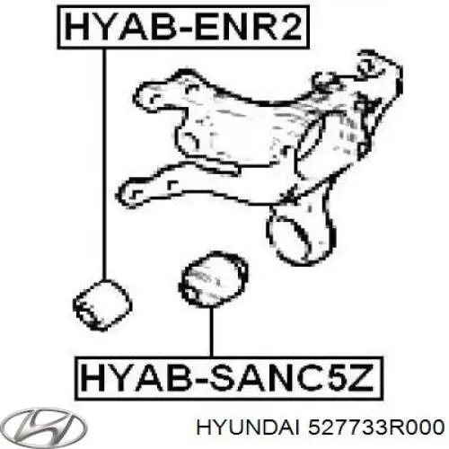 Купить 527733R000 Hyundai/Kia Сайлентблок цапфы задней