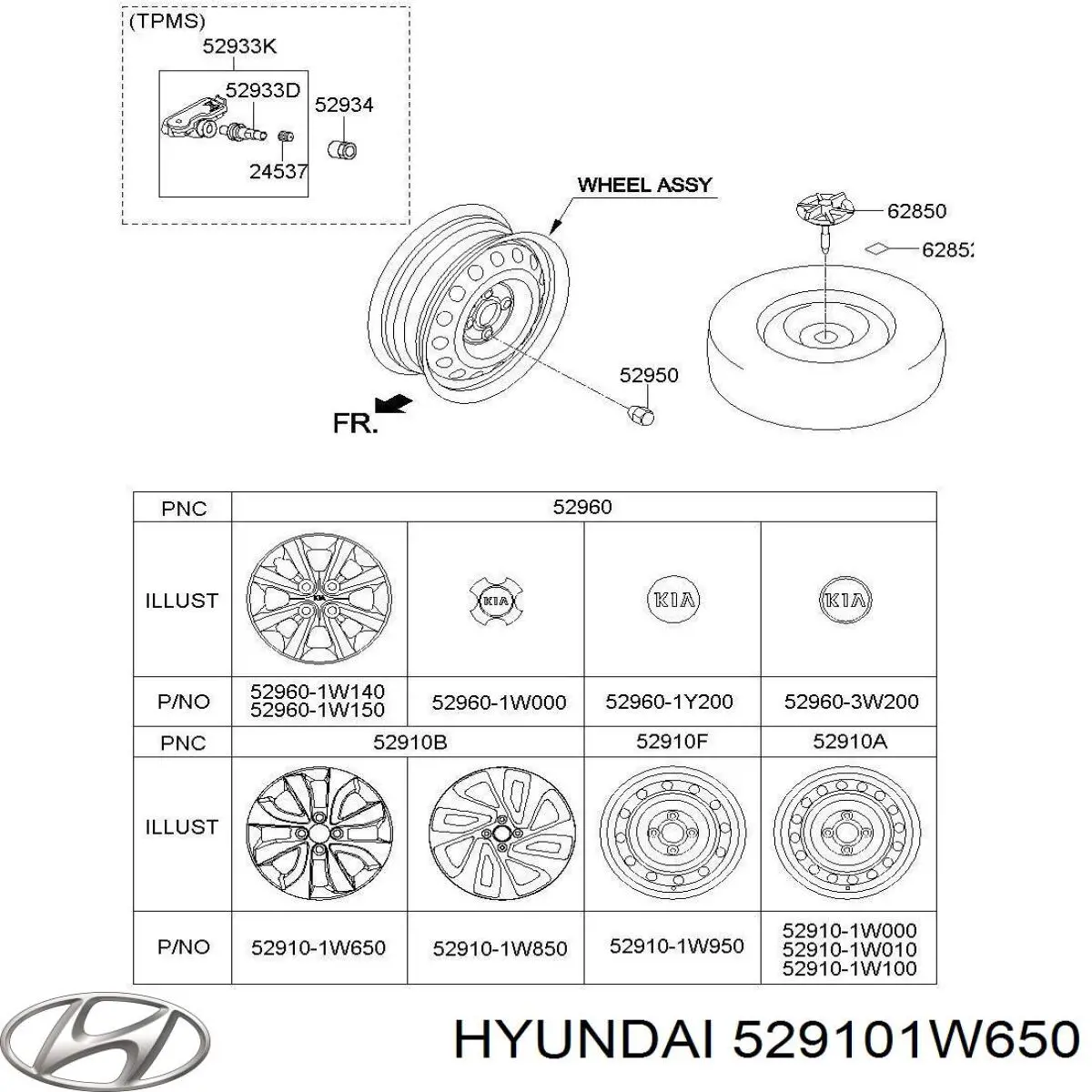  529101W650 Hyundai/Kia