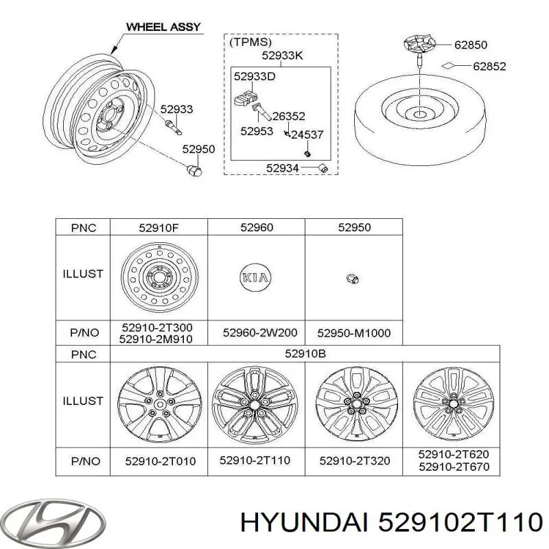  529102T110 Hyundai/Kia