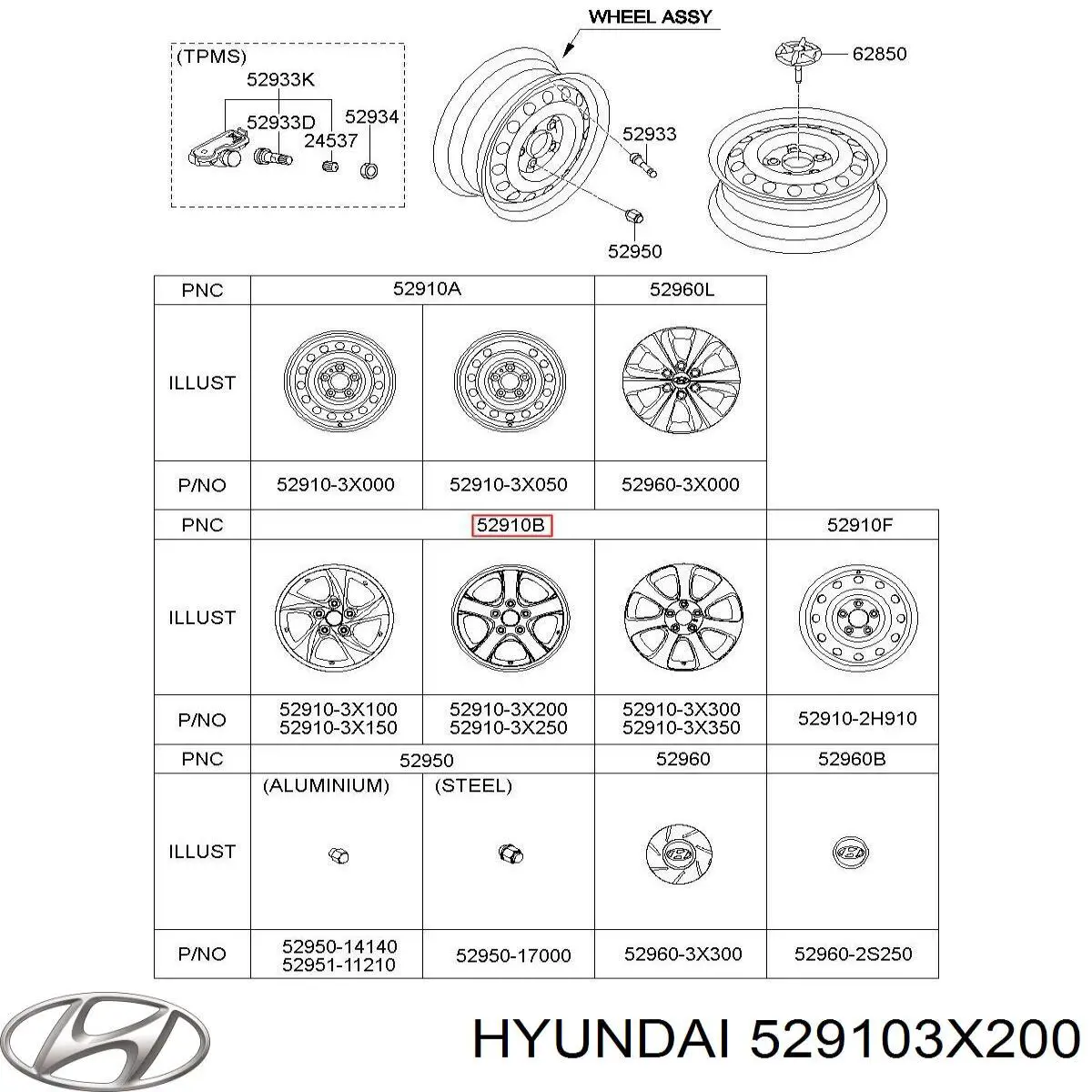 Диски литые Hyundai/Kia (529103X200)