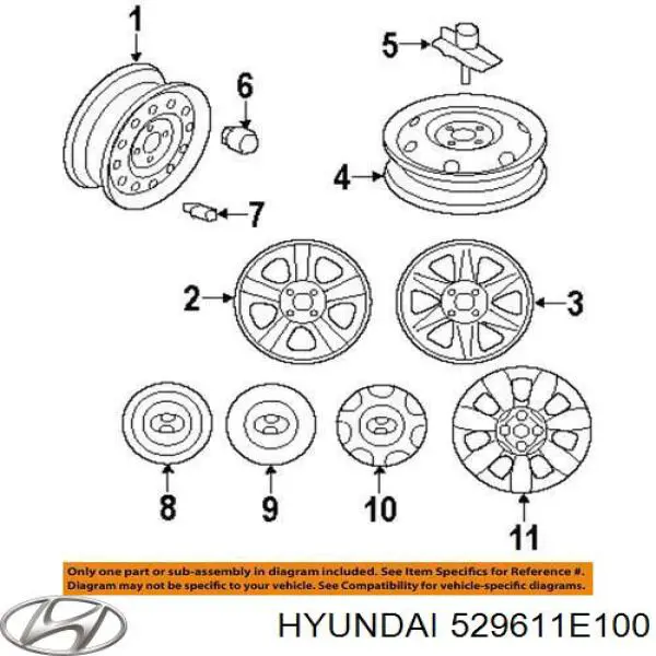 Колпаки на диски на Hyundai Accent III MC