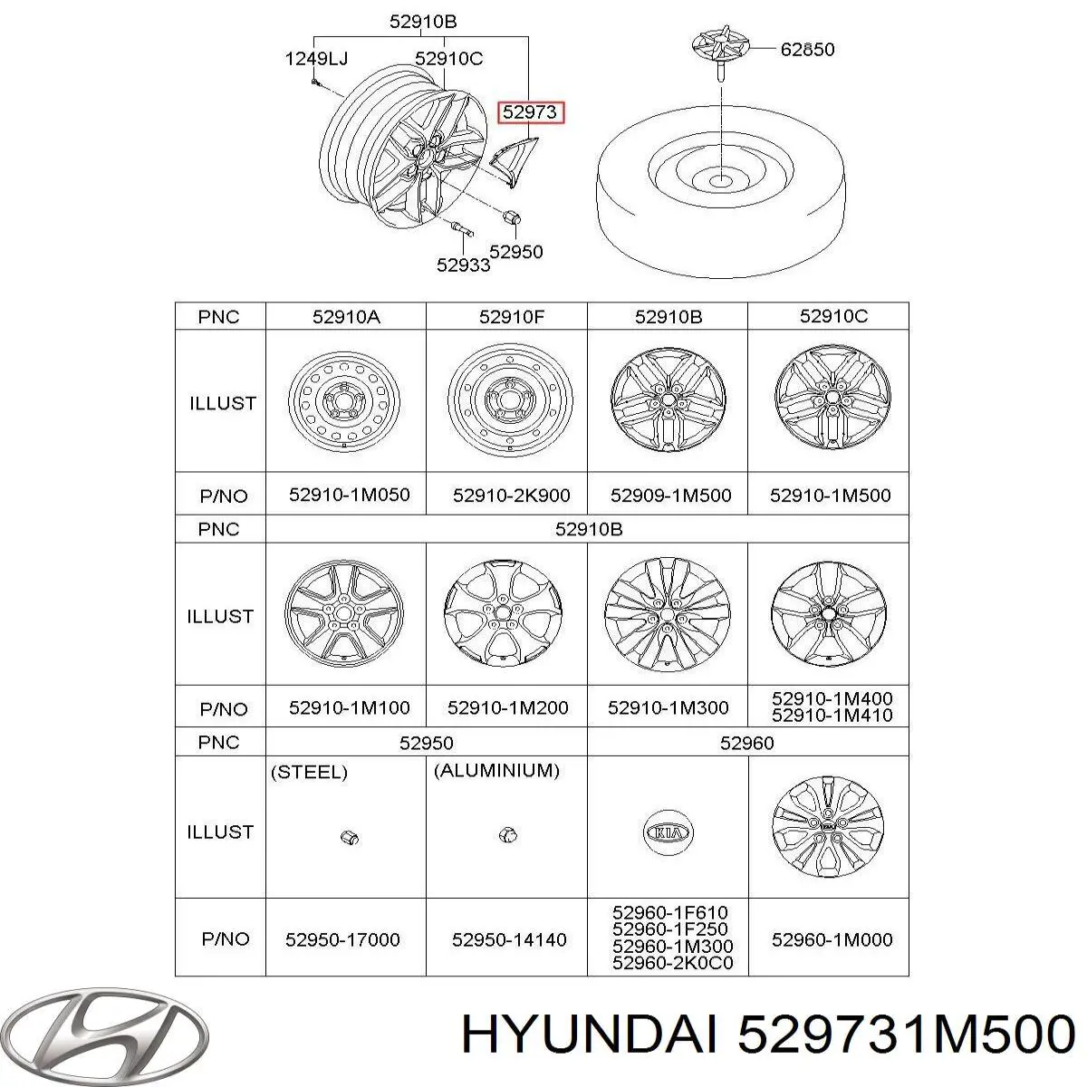 529731M500 Hyundai/Kia Колпаки на диски