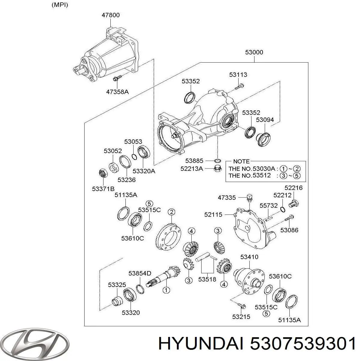  Hyundai/Kia 5307539301 цена, от 47.16 USD
