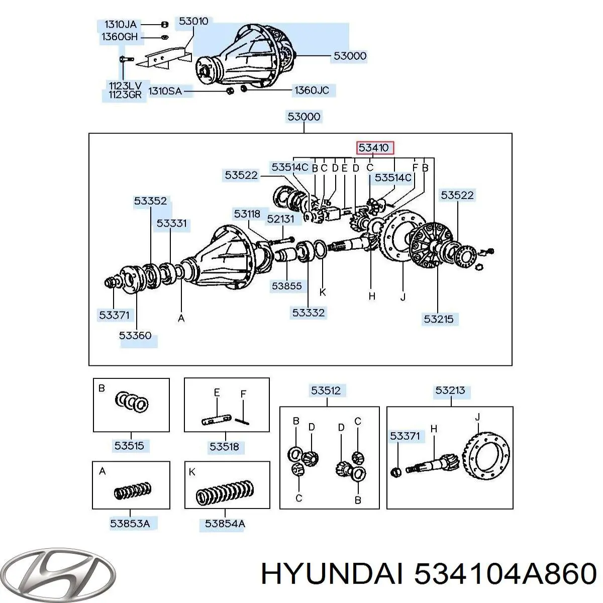  534104A860 Hyundai/Kia