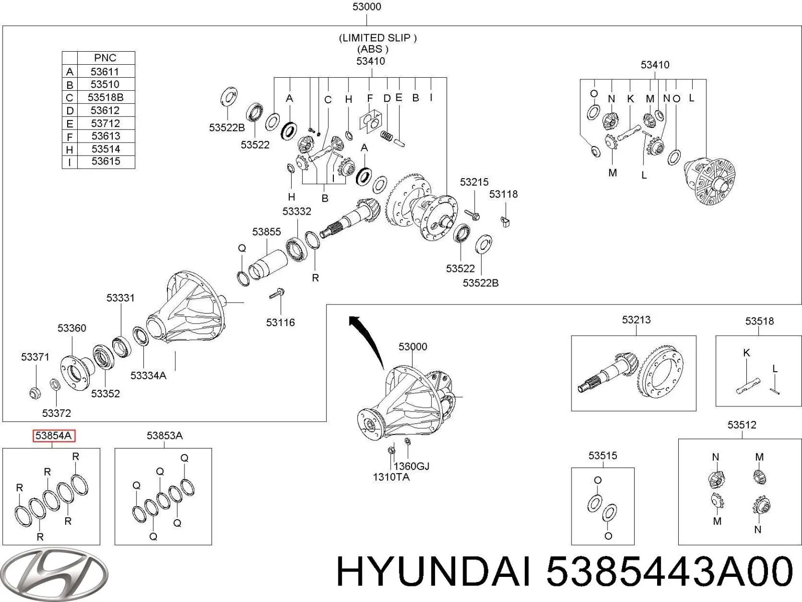 5385443A00 Hyundai/Kia 