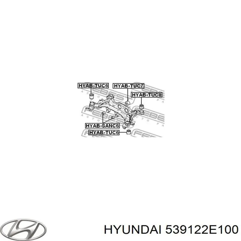 Сайлентблок заднего подрамника Hyundai/Kia 539122E100 цена, от 10.12 USD