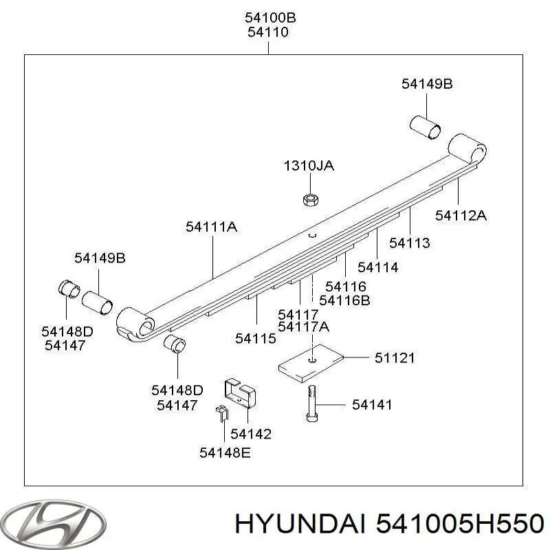 541005H550 Hyundai/Kia Рессора передняя