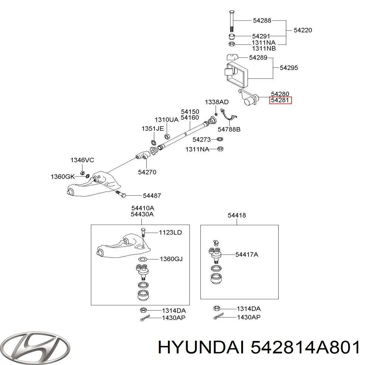  542814A801 Hyundai/Kia