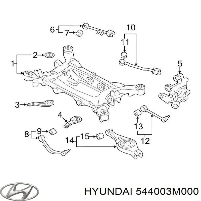 Braço oscilante superior esquerdo de suspensão dianteira para Hyundai Genesis (BH)