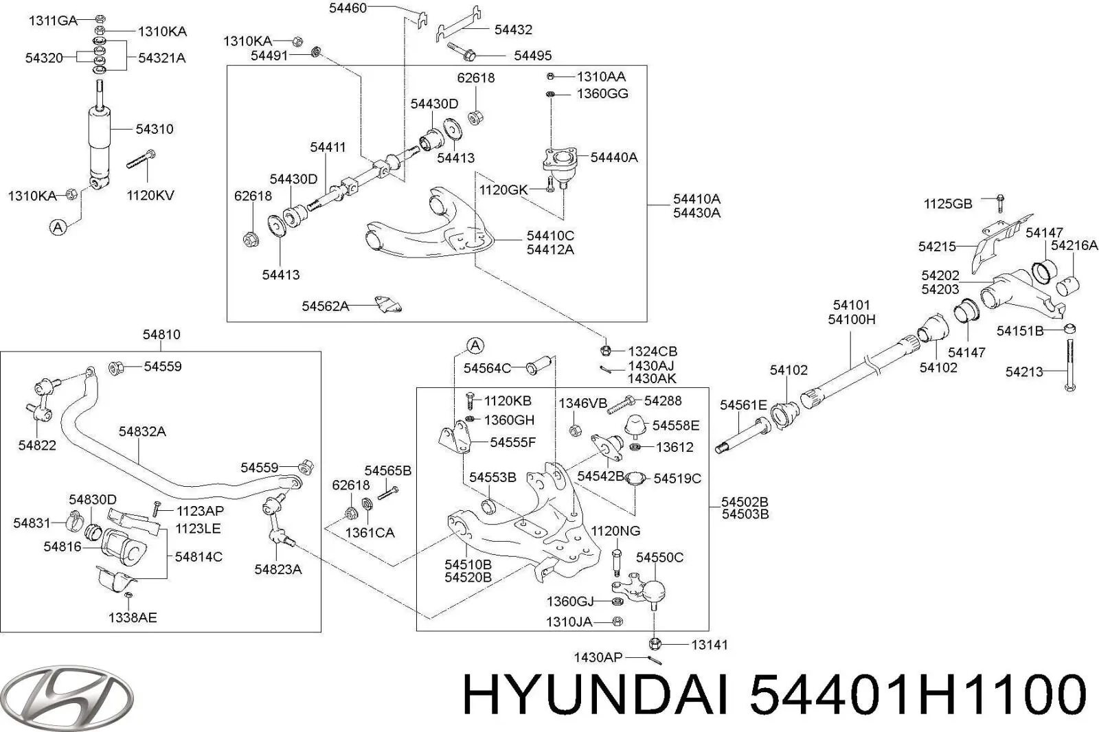  Hyundai/Kia 54401H1100 цена, от 77.84 USD