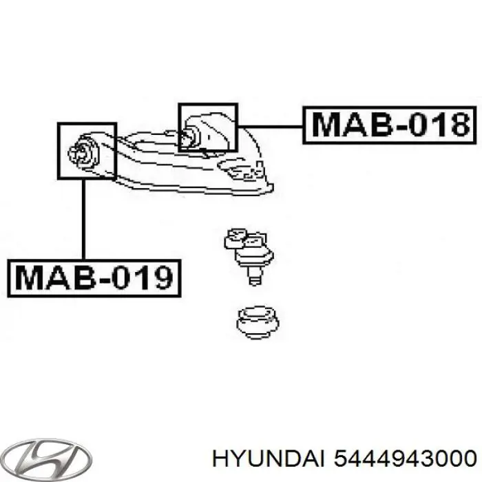 Купить 5444943000 Hyundai/Kia Сайлентблок переднего верхнего рычага