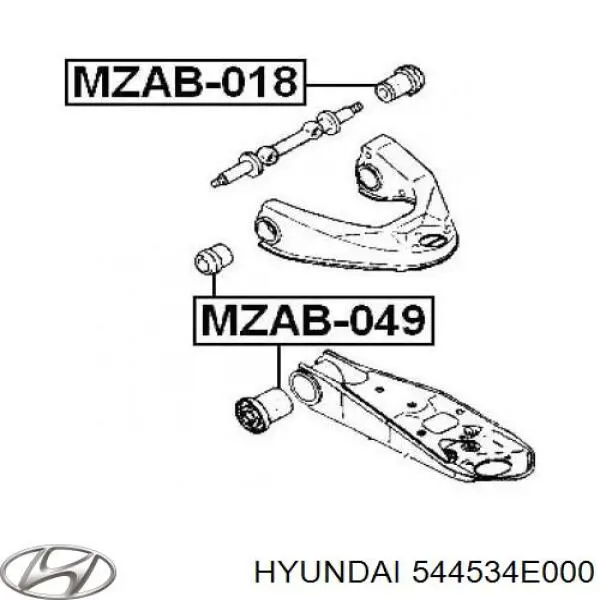 Сайлентблок переднего верхнего рычага 544534E000 Hyundai/Kia