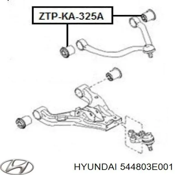 Купить 544803E001 Hyundai/Kia Сайлентблок переднего верхнего рычага