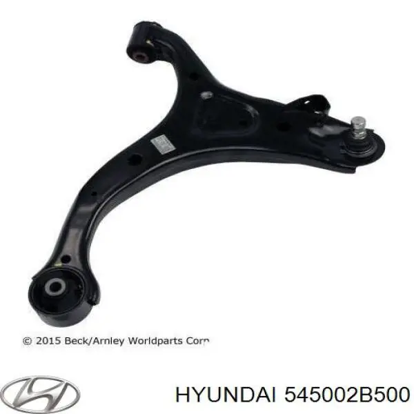 545002B500 Hyundai/Kia braço oscilante inferior esquerdo de suspensão dianteira